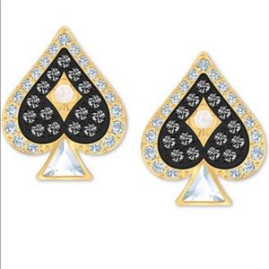 NWT Swarovski spade studs